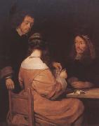 TERBORCH, Gerard The Card-Players (mk08) Spain oil painting artist